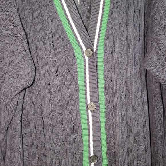 JW Anderson x Uniqlo Cricket Cardigan Sweater Cotton Linen XL Cable Knit - Picture 3 of 9
